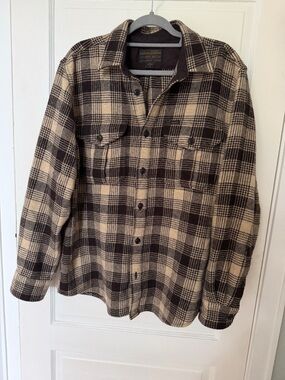 Filson Brown & Cream Plaid Lightweight Shirt Jacket